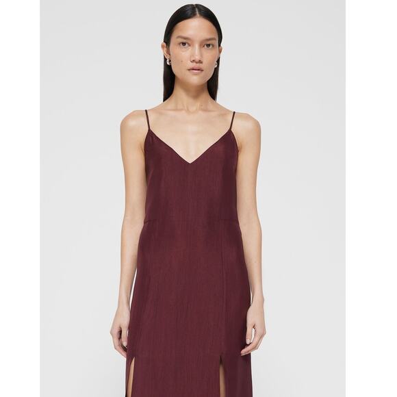 Róhe Rohe Fluid Slip Dress + Uneven Button Top Mulberry Burgundy 36 EU 4 US $990 - Picture 5 of 16